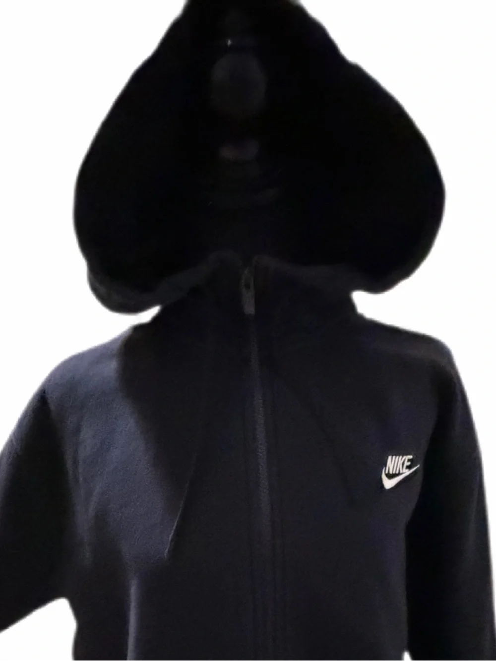 Nike Womens Classic xl Full Zip fleece sweatshirt with hood/ 80 percent cotton